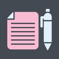 Documents and Pen Vector Icon