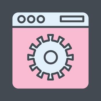 icono de vector de configuración de sitio web