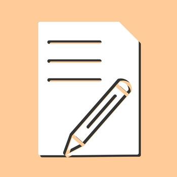 icono de vector de edición de documento