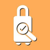 Luggage Inspection Vector Icon