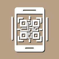 icono de vector de código qr