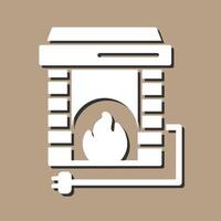 icono de vector de chimenea eléctrica