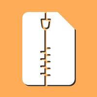 Zipped Document Vector Icon