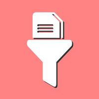 Filtering Document Vector Icon