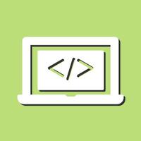 codificación computadora vector icono