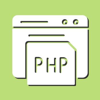 icono de vector de php