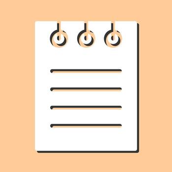 icono de vector de bloc de notas