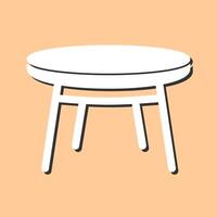 icono de vector de mesa pequeña