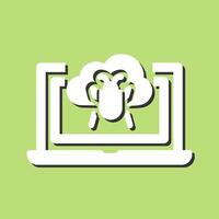 Bug Cloud Vector Icon