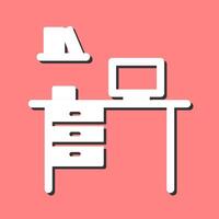 Office Desk Vector Icon
