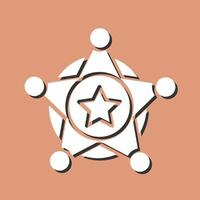 Sheriff Badge Vector Icon