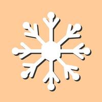 icono de vector de copo de nieve