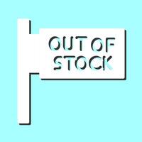 fuera de stock vector icono