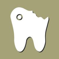 icono de vector de caries