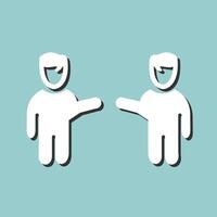 Waving to People I Vector Icon