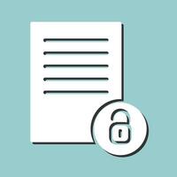 Unlock Documents Vector Icon