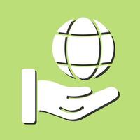 Global Hand Vector Icon