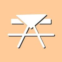 icono de vector de mesa de picnic