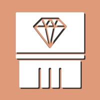 icono de vector de exhibición de diamantes