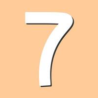 Number Seven Vector Icon