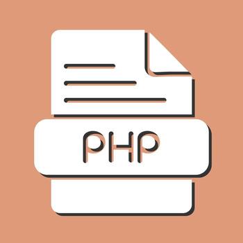 icono de vector de php