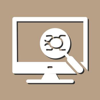 icono de vector de depuración