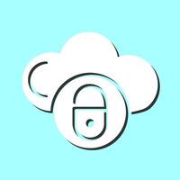 Secure Cloud Vector Icon