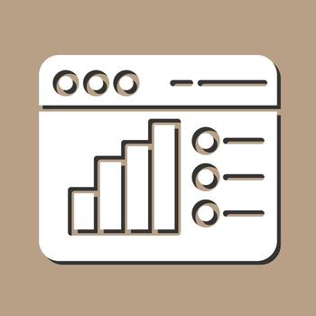 icono de vector de análisis web