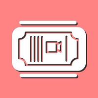 Cinema Ticket Vector Icon