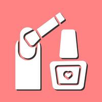 icono de vector de esmalte de uñas