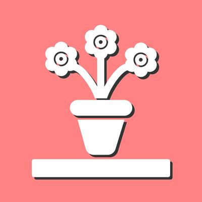 Flower Pot Vector Icon