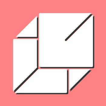 icono de vector de cubo