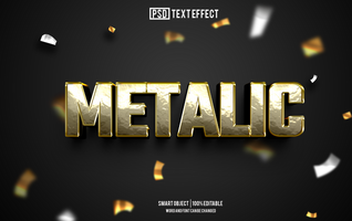 metalic text effect, font editable, typography, 3d text psd