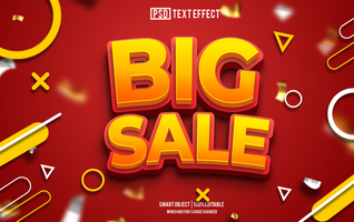 big sale text effect, font editable, typography, 3d text psd