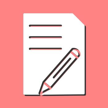 icono de vector de edición de documento
