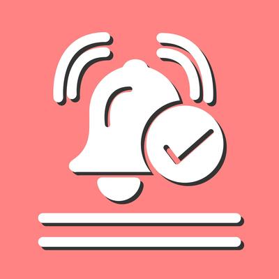 Approve Bell Vector Icon