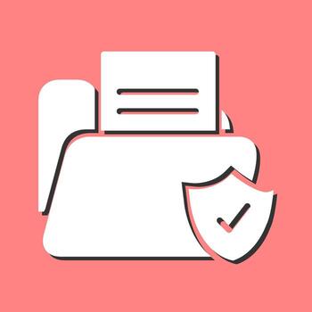 Shield Folder Vector Icon