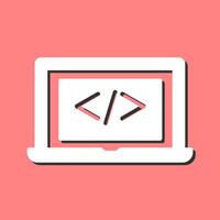codificación computadora vector icono