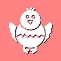 icono de vector de pollito