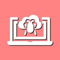 Bug Cloud Vector Icon