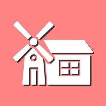 icono de vector de molino de viento