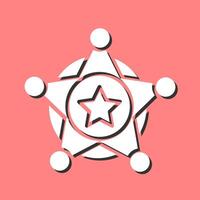 Sheriff Badge Vector Icon
