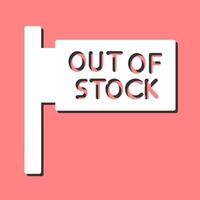 fuera de stock vector icono