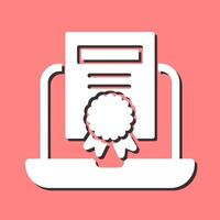 Online Certificate Vector Icon