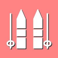 Ski Sticks Vector Icon