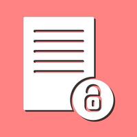 Unlock Documents Vector Icon