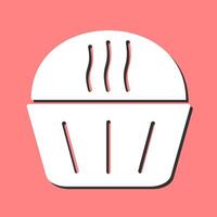 icono de vector de muffin de crema