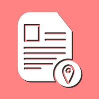 Document Location Vector Icon