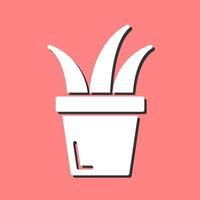 Grass Pot Vector Icon