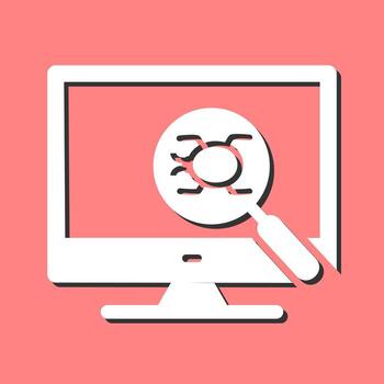 icono de vector de depuración